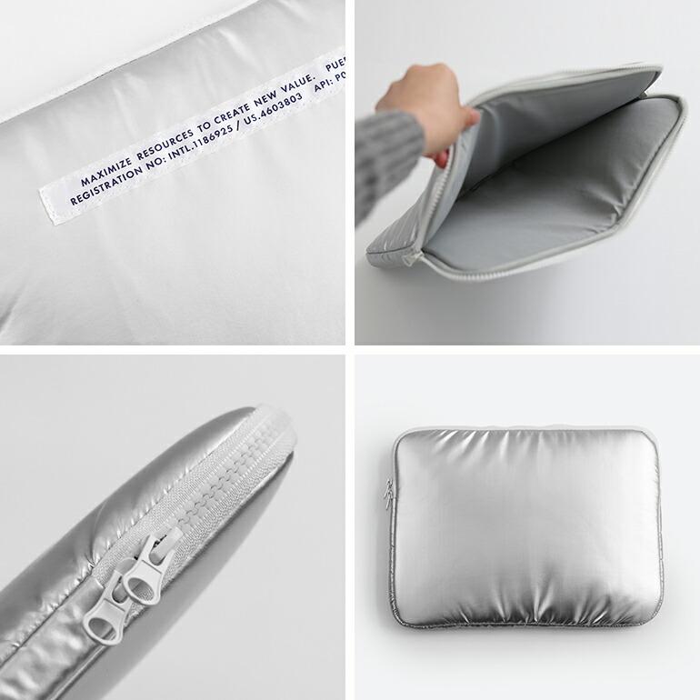 PCケース タブレットケース ラップトップケース 13インチ PUEBCO プエブコ メタリック シルバー おしゃれ SPACE STYLE LAPTOP CASE / 13" | ブランド登録なし | 02