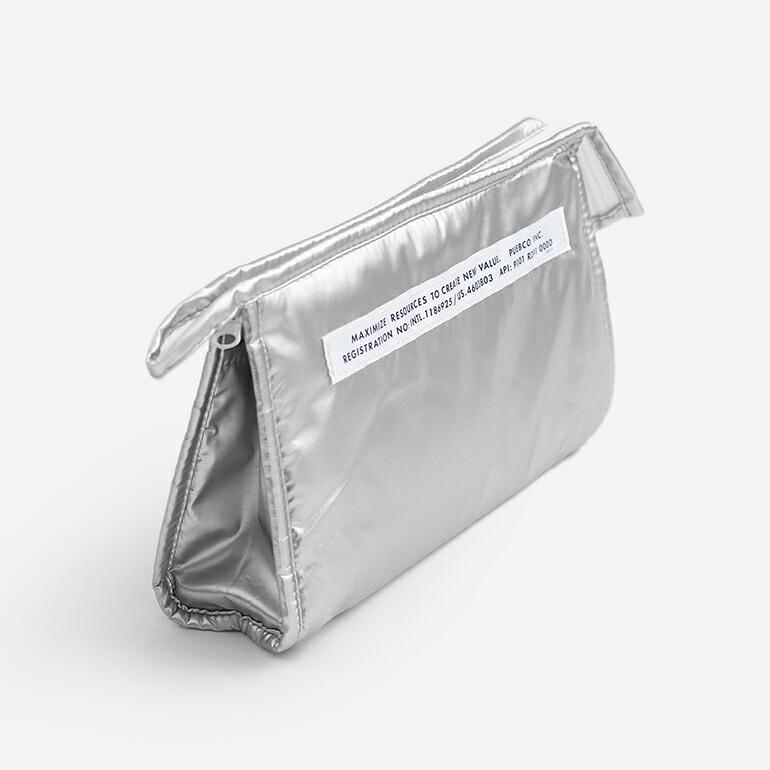 ポーチ 小物入れ メンズ メタリック シルバー PUEBCO プエブコ 中綿 マチ SPACE STYLE POUCH | PUEBCO | 03