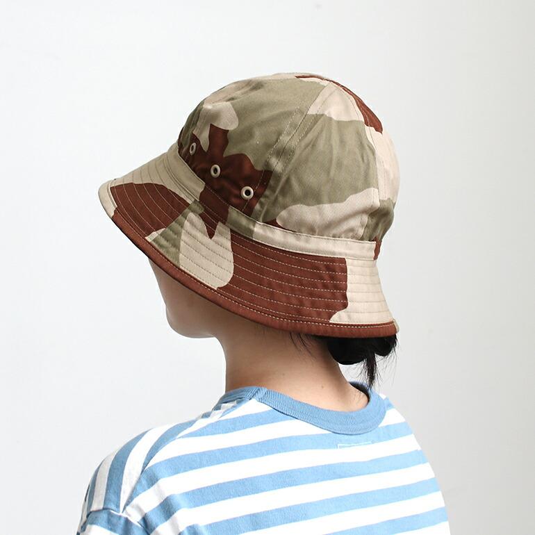 ミリタリー 軍放出品 帽子 ハット ブッシュハット カモ柄 カモフラージュ デッドストック フランス軍 HBT  デザートカモ/CCEカモ | ブランド登録なし | 12
