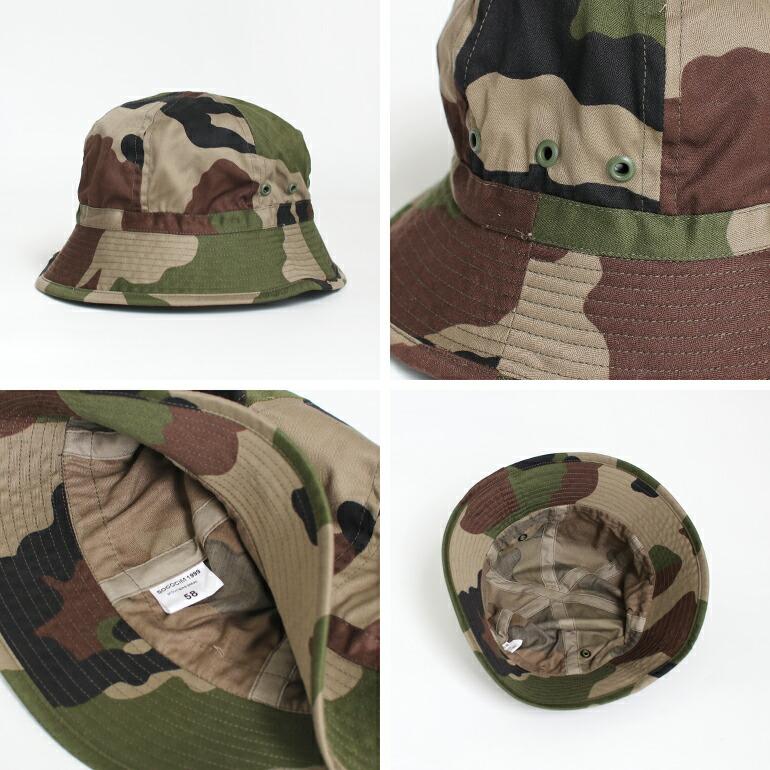 ミリタリー 軍放出品 帽子 ハット ブッシュハット カモ柄 カモフラージュ デッドストック フランス軍 HBT  デザートカモ/CCEカモ | ブランド登録なし | 10