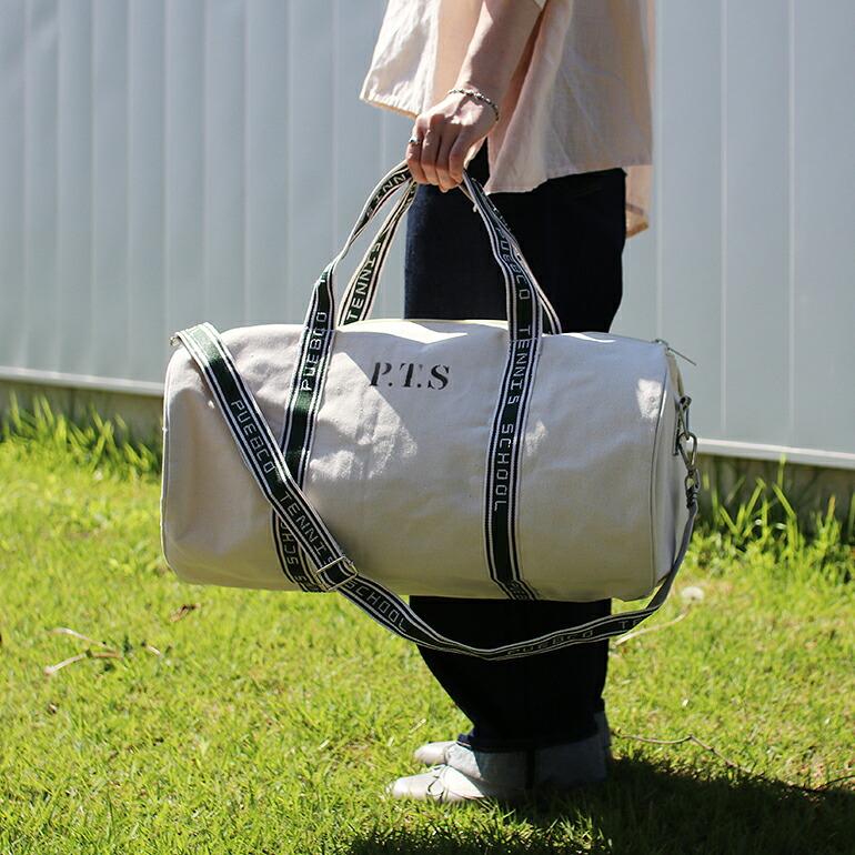 ボストンバッグ ショルダーバッグ コットン ショルダーストラップ PUEBCO プエブコ CLUBHOUSE BARREL BAG W バレルバッグ | PUEBCO | 01