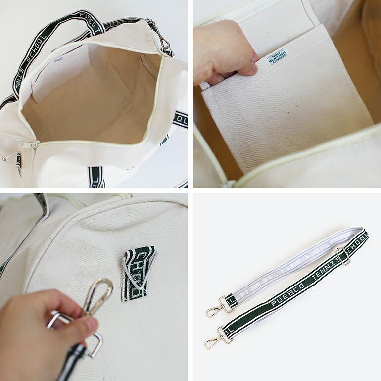 ボストンバッグ ショルダーバッグ コットン ショルダーストラップ PUEBCO プエブコ CLUBHOUSE BARREL BAG W バレルバッグ | PUEBCO | 03