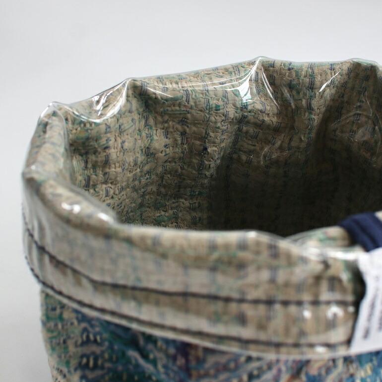 収納 バスケット オーガナイザー 小物入れ キルト カンタキルト PUEBCO プエブコ インド ビニール COVERED VINTAGE KANTHA QUILT ORGANIZER | PUEBCO | 02