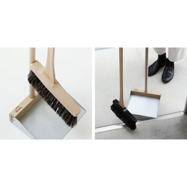 Reszta レシュタ スタンドブルームセット(ブルーム・スタンド式ダストパン2点セット) 長柄ほうき・ちりとり 自立するちりとり 掃除道具 木製 馬毛 ポーランド… | Reszta | 02