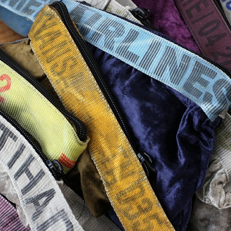 ハンドバッグ ワンハンドル ポーチ 内側ポケット付 ベロア ベルベット プエブコ PUEBCO VINTAGE SLING BELT POUCH ビンテージスリングベルトポーチ | PUEBCO | 07