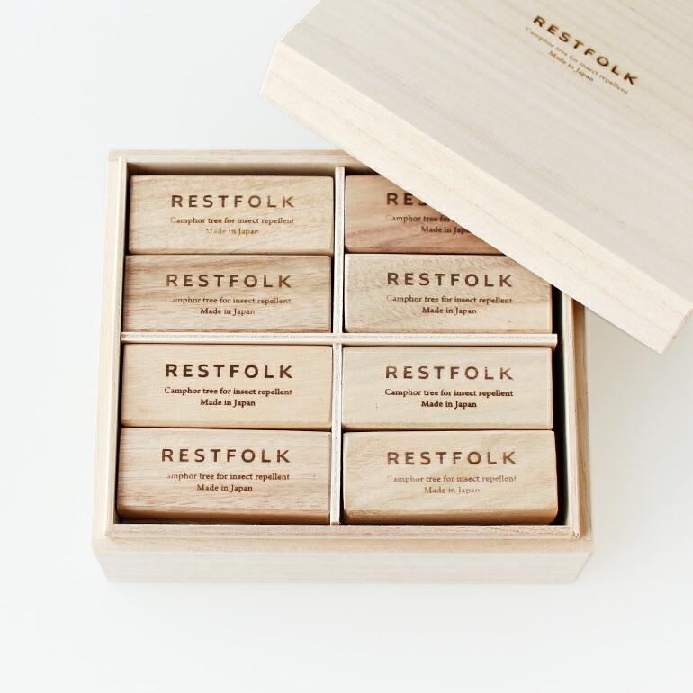 防虫剤 虫除けブロック 天然木 楠 クローゼット 引き出し 衣装ケース 無添加 24個 日本製 RESTFOLK カンフル ツリーブロック | ブランド登録なし