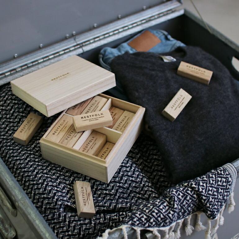 防虫剤 虫除けブロック 天然木 楠 クローゼット 引き出し 衣装ケース 無添加 24個 日本製 RESTFOLK カンフル ツリーブロック | ブランド登録なし | 01