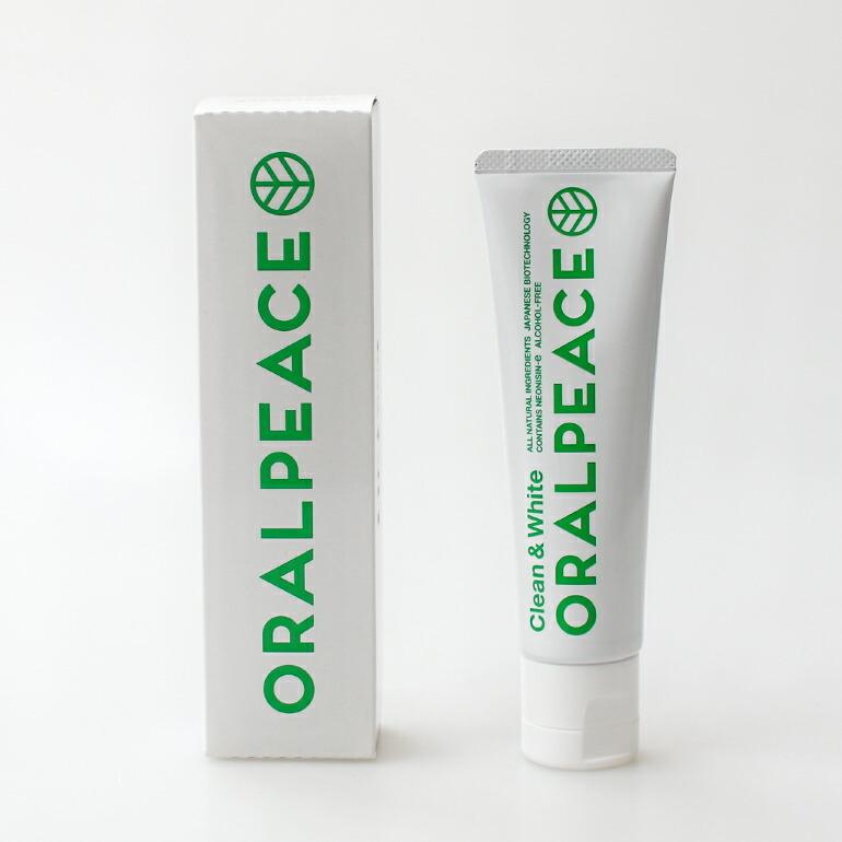 歯磨き粉 ホワイトニング 80g 口腔ケア ORALPEACE オーラルピース Clean&White | ORALPEACE