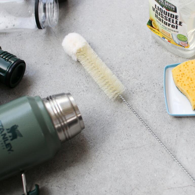 ボトルブラシ ボトルクリーナー 40cm 水筒 柄付たわし ボトル 水筒 豚毛 ドイツ製 ナチュラル レデッカー Redecker | REDECKER