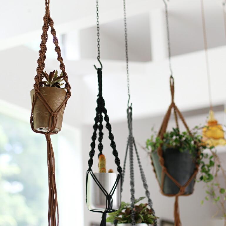HINODE ヒノデ MACRAME SINGLE プラントハンガー S マクラメ編プラントハンギング 観葉植物 ガーデニング インテリア | ブランド登録なし | 01