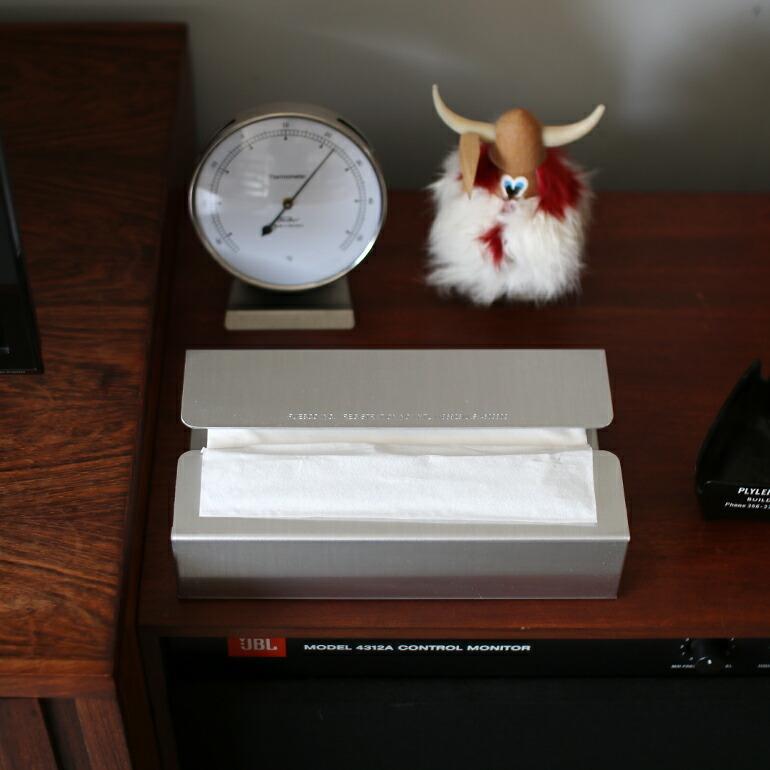 ティッシュケース 壁掛け 置き型 2way アルミ プエブコ PUEBCO 2-WAY TISSUE SLEEVE | PUEBCO | 04