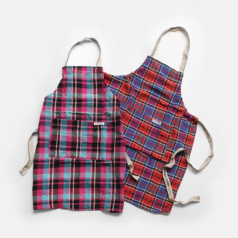 PUEBCO（プエブコ） エプロン おしゃれ チェック RECYCLE COTTON CHECK