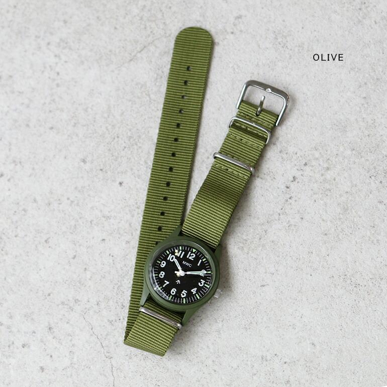 腕時計 ミリタリースタイル 蓄光 ナイロン メンズ レディース ユニセックス カジュアル ドイツ製 オリーブ ブラック MWC ミリタリーウォッチカンパニー｜cdcstores｜05