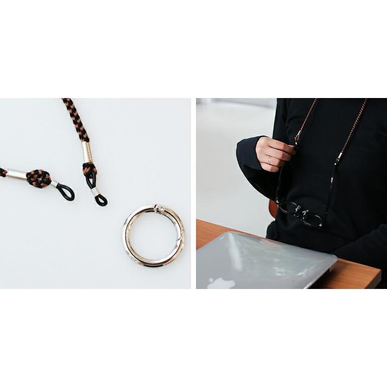 組紐ホルダー ストラップ ネックホルダー グラスコード カラビナ付 長