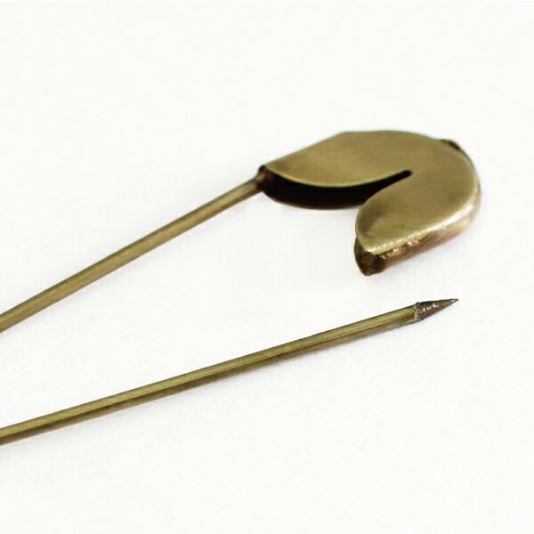 キルトピン 真鍮 ブラス ゴールド fog フォグ セイフティピン Sサイズ  ブローチ ストール マフラー ショール | fog linen work | 01