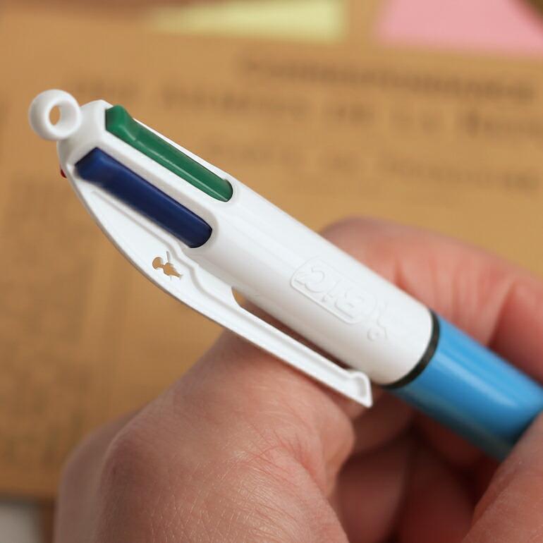 ノック式ボールペン 4色ボールペン BiC ビック 黒赤青緑 油性 中芯1.0mm 文具 ステーショナリー フランス | BIC | 04
