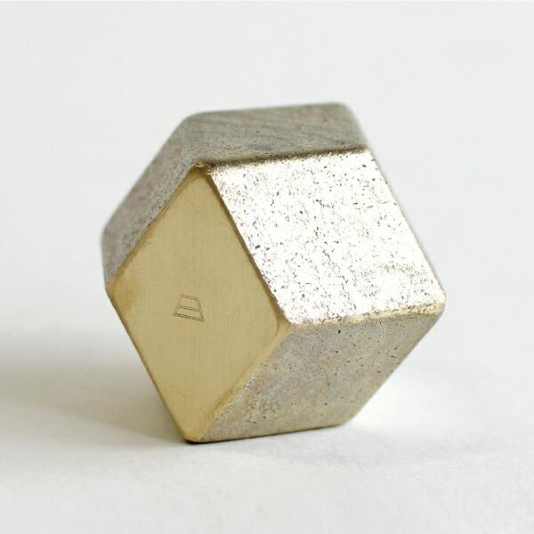 ペーパーウェイト 菱形 真鍮 鋳物 鋳肌 二上 日本製 インテリア ディスプレイ フタガミ FUTAGAMI | FUTAGAMI | 01