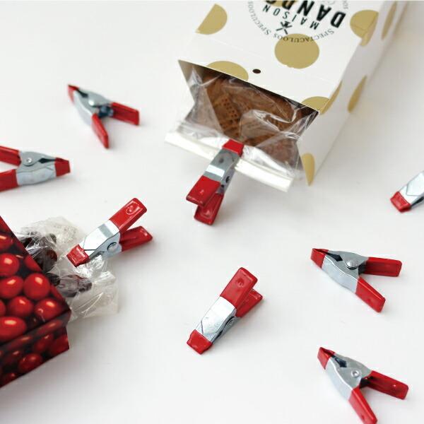 キッチン クリップ 袋止め 8個入り 赤色 ミニ 文房具 キッカーランド KIKKERLAND Mini Quick Clips | KIKKERLAND | 02
