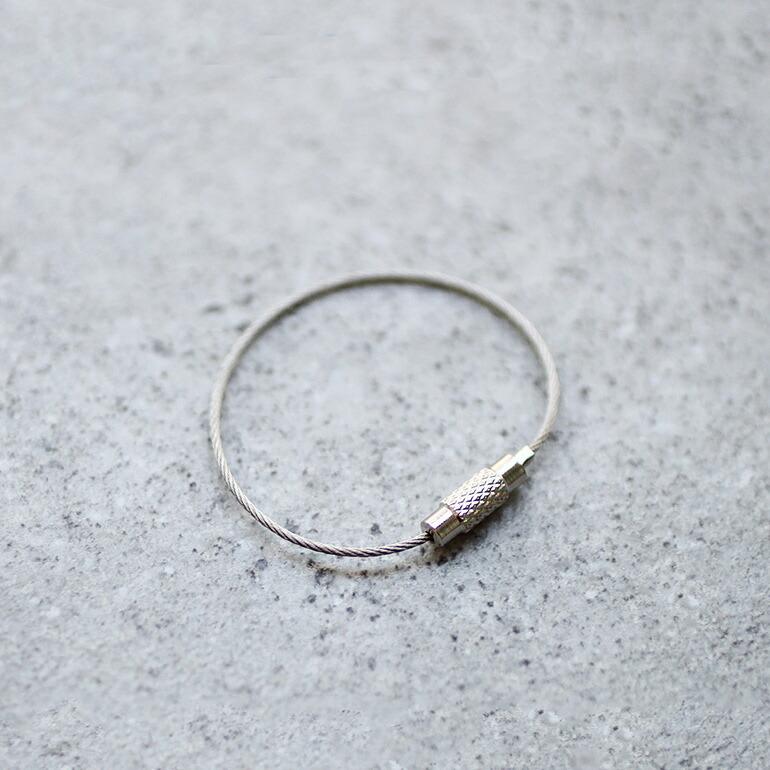 ワイヤー キーホルダー キーリング おしゃれ リング 金具ねじ 鍵 キーチェーン ストラップ シルバー ディテール DETAIL | DETAIL