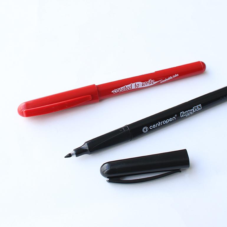 友達のペン サインペン 水性 黒 赤 お絵描き チェコ おしゃれ centropen セントロ