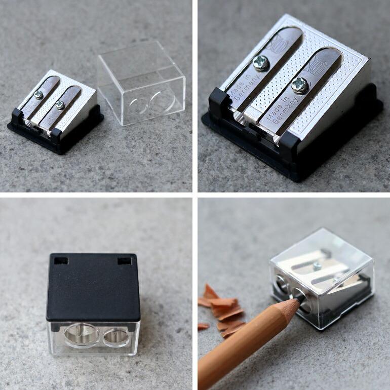 鉛筆削り ミニ 手動 2穴仕様 メタルアイゼン EISEN ダブルシャープナー