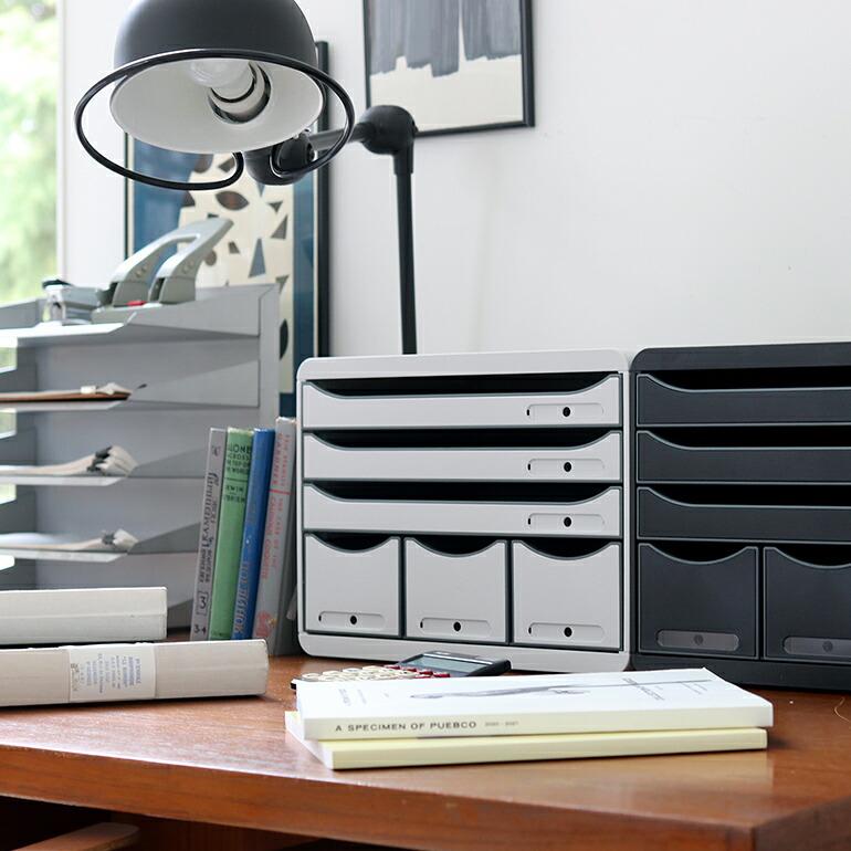 レターケース 引き出し A4 6ポケット スタッキング 横 エグザコンタ EXACOMPTA  ストアボックス 6ポケット 横型 | ブランド登録なし | 09