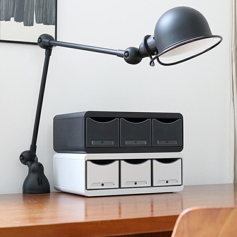 小物収納 引き出し 文房具 スタッキング 横 エグザコンタ EXACOMPTA ツールボックス 3ポケット 横型 | ブランド登録なし