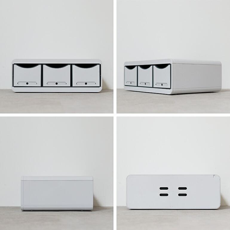 小物収納 引き出し 文房具 スタッキング 横 エグザコンタ EXACOMPTA ツールボックス 3ポケット 横型 | ブランド登録なし | 04