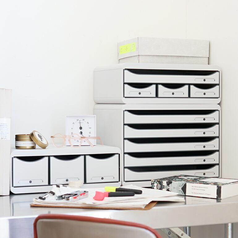 台　引き出し 木製引出し付き ワゴン Secret 4段 ホワイト｜セブンショップ