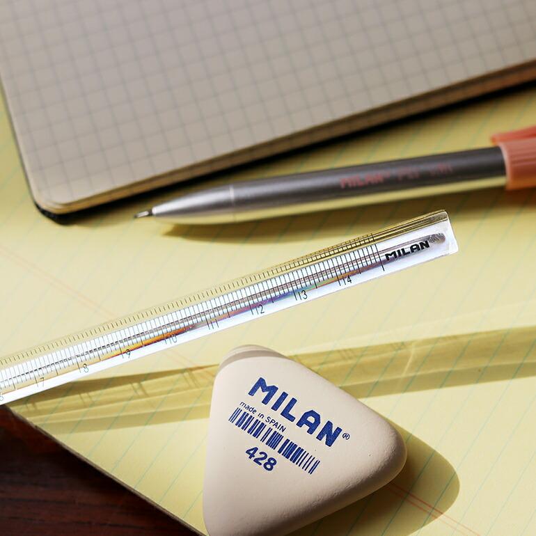 定規 三角柱 15cm クリア シンプル ミラン MILAN | ミラン | 01