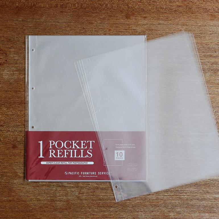 パシフィックファニチャーサービス クリアポケット A4 リフィル 4穴 10