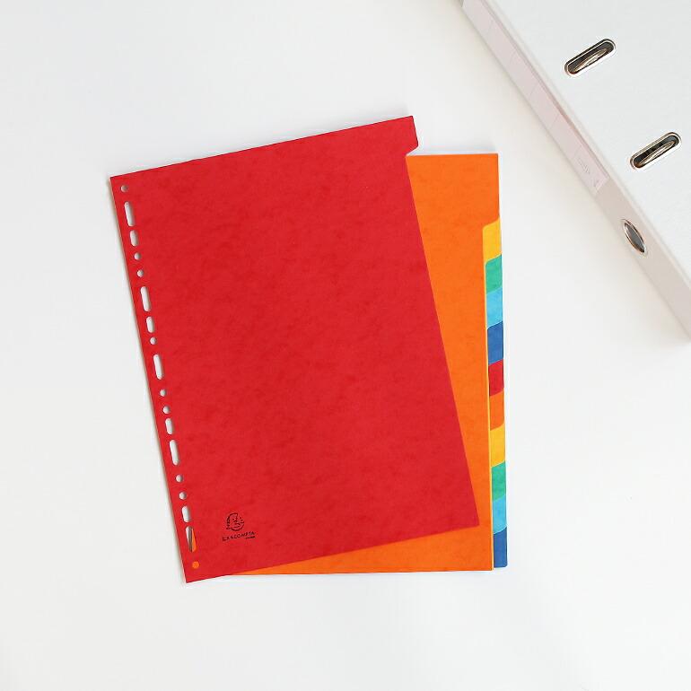 リングファイルA4 2穴 4穴 12分割 書類整理  エグザコンタ EXACOMPTA カラーインデックス | ブランド登録なし