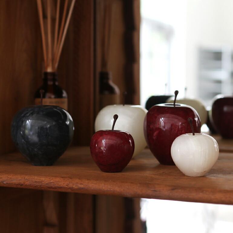 オブジェ インテリア ペーパーウエイトリンゴ 大理石 Lサイズ ディテール DETAIL ホワイト | DETAIL | 04