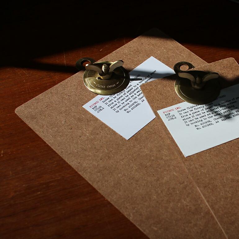 クリップボード A4  書類 PUEBCO プエブコ スクリュー 真鍮 おしゃれ MDFボード SCREW CLIPBOARD | ブランド登録なし | 01