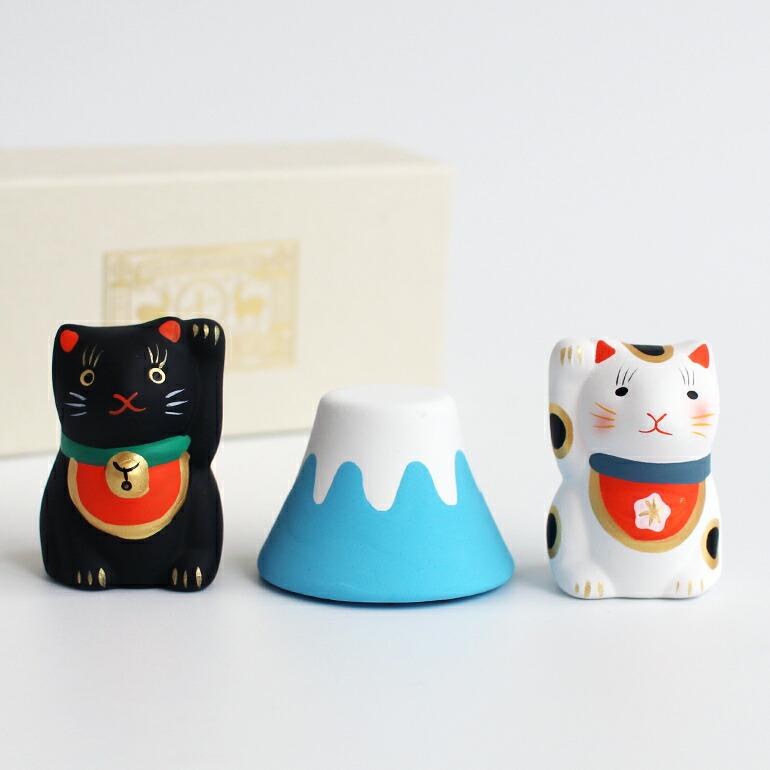 招き猫 富士山 おみくじ 陶器 中川政七商店 縁起物 金運 厄除け 幸運  ギフト みくじ箱 日本製 | 中川政七商店