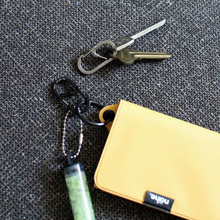 カラビナ キーホルダー キーリング アメリカ クリップ シンプル ブラック シルバー NITE IZE ナイトアイズ Gシリーズ DUAL CHAMBER CARABINER #1 (2個入) | NITE IZE | 07