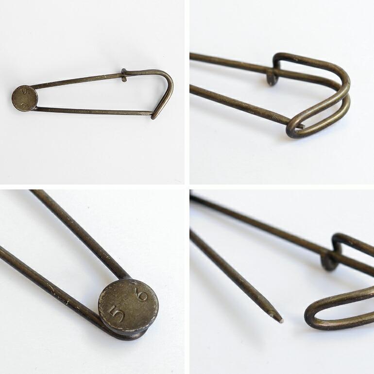 安全ピン ピンブローチ アンティーク おしゃれ ナンバリング ワイヤーピン (1点販売) | ブランド登録なし | 01