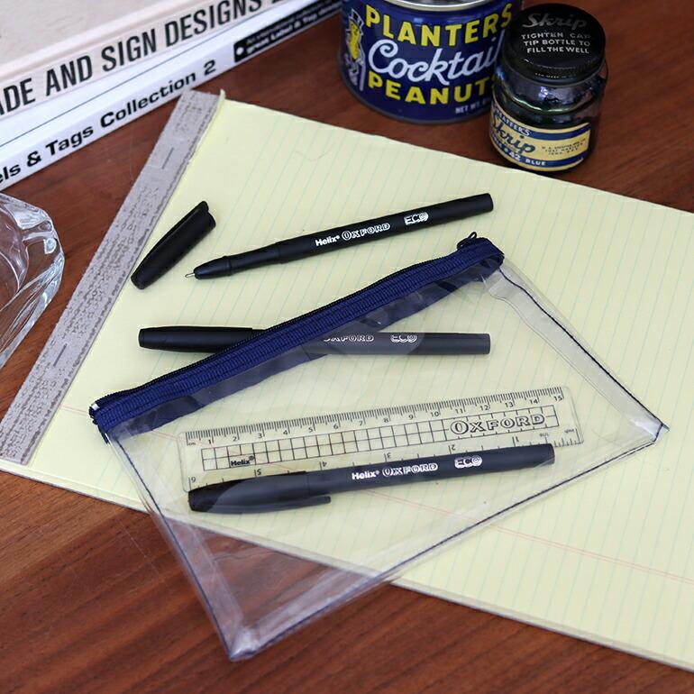 ペンケース ポーチ クリア おしゃれ イギリス Helix ヘリックス クリアペンケース PVC素材 ファスナー | ブランド登録なし | 04