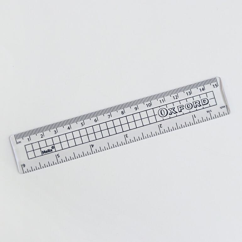 定規 15cm クリア マス目 センチ インチ イギリス おしゃれ Helix ヘリックス クリア定規 | ブランド登録なし | 01