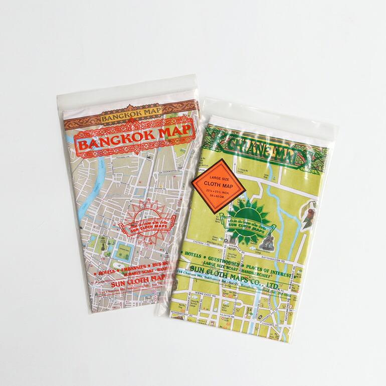 ハンカチ 地図 大判 タペストリー タイ チェンマイ バンコク おしゃれ デッドストック BUFF バフ Fabric Map | ブランド登録なし | 03
