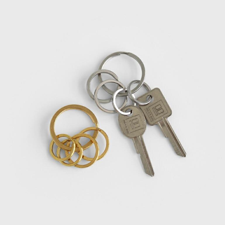 キーホルダー キーリング 鍵 ゴールド シルバー シンプル ステンレス BUFF バフ Flat Key Ring | ブランド登録なし