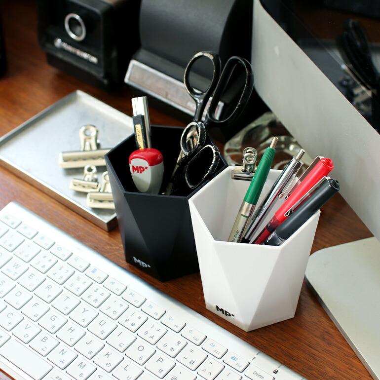 ペン立て ペンスタンド 小物入れ おしゃれ シンプル スペイン モノトーン 樹脂 MAIN PAPER  メインペーパー 多面カットペンホルダー | ブランド登録なし | 06