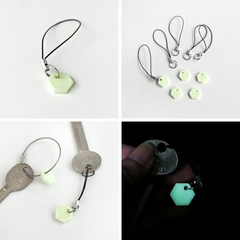 蓄光 キーホルダー 蓄光タグ ストラップ パーツ セット 夜間 通学 ディテール DETAIL UGM Mini Marker set of 5 (ミニ蓄光タグ 5点セット) | DETAIL | 02