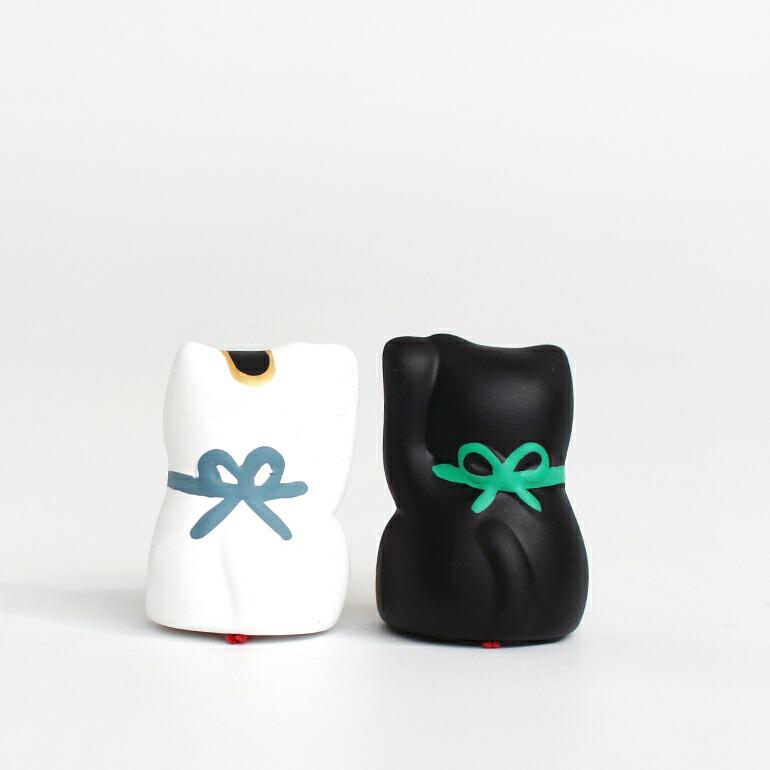 招き猫 おみくじ 陶器 中川政七商店 縁起物 金運 厄除け 幸運 日本製 ギフト 福招き猫みくじ 白猫/黒猫 | 中川政七商店 | 03