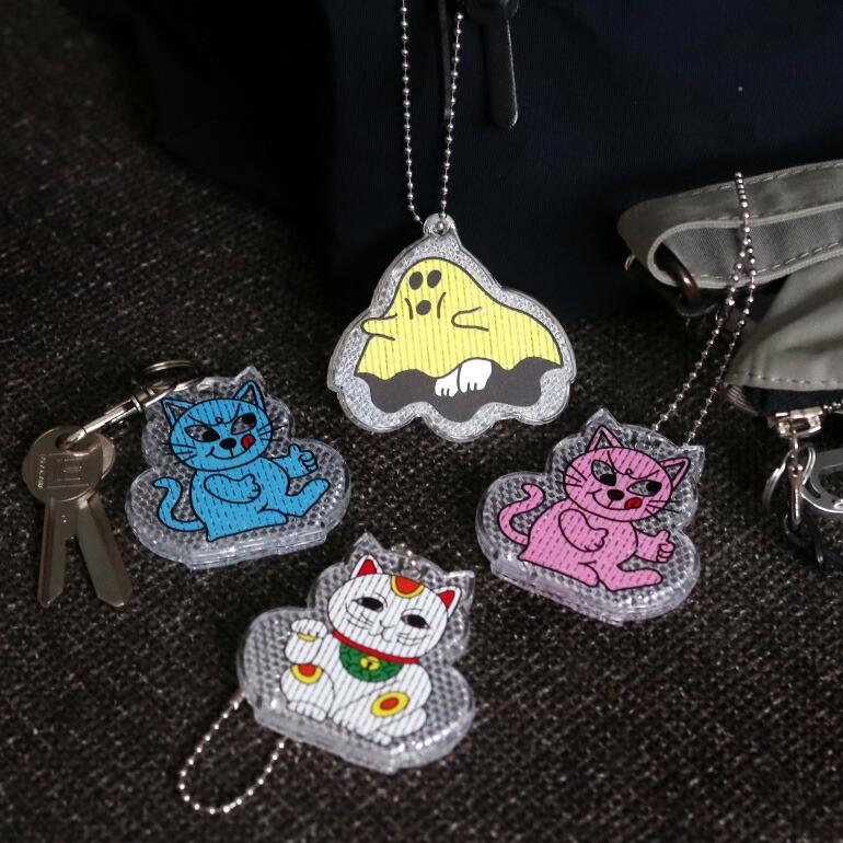 DETAIL（ディテール） キーホルダー リフレクター 反射板 招き猫 安全