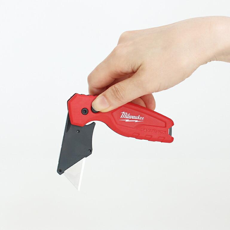 カッター 折りたたみ 小型 アメリカ おしゃれ 段ボール DIY MILWAUKEE ミルウォーキー コンパクトフォールディングナイフ | ブランド登録なし | 02