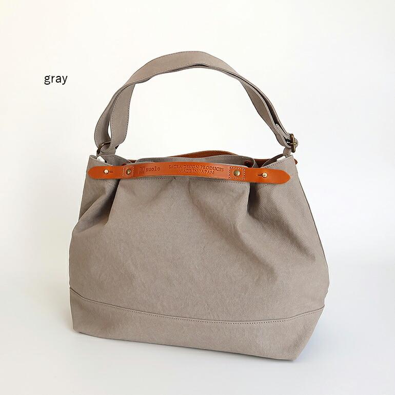 ショルダーバッグ トートバッグ 大きめ 収納 ユニセックス 革 レザー キャンバス Suolo スオーロ CROP middle | SUOLO | 06