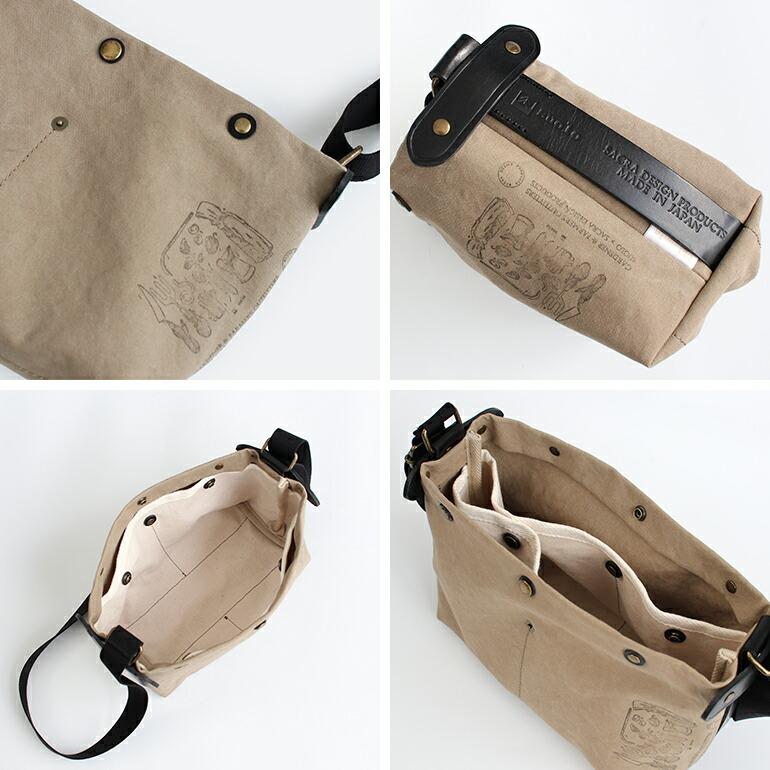 ショルダーバッグ コンパクト ユニセックス 革 レザー キャンバス 仕切り Suolo スオーロ KID | SUOLO | 09