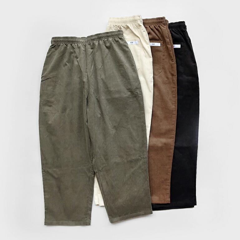 イージーパンツ コーデュロイ レディース メンズ ゆったり ウエスト