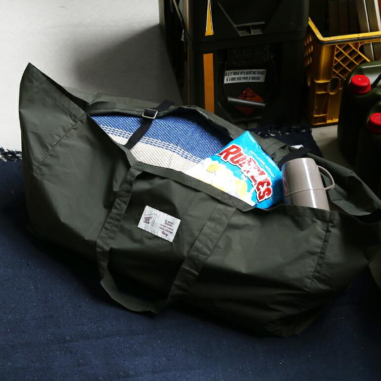 トートバッグ 大容量 ナイロン マチあり オリーブ 横長 アウトドア 買い物 VOIRY ヴォイリー CARRY BAG NYLON OLIVE | ブランド登録なし | 07